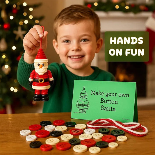 ⏰Last Day Surprise Price: £6.99!!✨DIY Button Ornament Kit🎅🎄