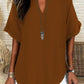 🌸Spring Sale 50% OFF👕Fashion Loose Solid Color Short Sleeve Top