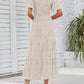 ⏳Limited-time 50% discount!!💞👗 Women's 2026 Summer Casual Floral Print Short Flutter Sleeve Crew Neck Smocked High Waist Flowy Maxi Dress