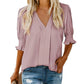 ✨Last Day Special Price £13.99!!💥Women's Elegant V-Neck Puff Sleeve Blouse
