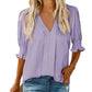 ✨Last Day Special Price £13.99!!💥Women's Elegant V-Neck Puff Sleeve Blouse
