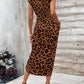 🥳2026 HOT SALE 50% OFF! 🥳💞50K+ SOLD!🌸Women's Knot Bodycon Dress – Leopard print, tummy-flattering knot. Comfy & chic for parties or date nights. Feel gorgeous. ✨🌹