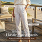 ⏰FLASH DEAL ￡12.99🌺Linen Elastic Waist Casual Pants✨Lounge to Street