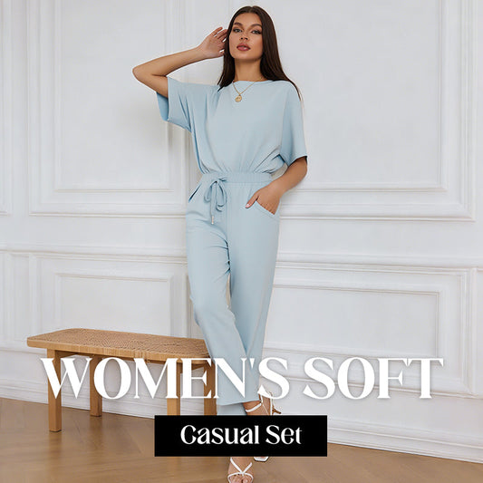 💜 LAST DAY PROMOTION - 50%OFF 💜  Women's Soft Casual Top and Pants Set