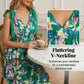 💜Spring Hot Sale 50% OFF!!🌿🌸Women's Floral V-Neck Tiered Ruffle Dress