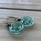 🔥Early Christmas Sale 50% OFF🎁Recycled Glass Spiral Earrings: Upcycled Mason Jar Dangles