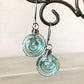 🔥Early Christmas Sale 50% OFF🎁Recycled Glass Spiral Earrings: Upcycled Mason Jar Dangles