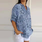 🥳2026 HOT SALE🥳💞50K+ SOLD!👵🌸 50% OFF! V-Neck Button-Down Printed Blouse🕊️✨