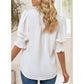 ✨Last Day Special Price £13.99!!💥Women's Elegant V-Neck Puff Sleeve Blouse