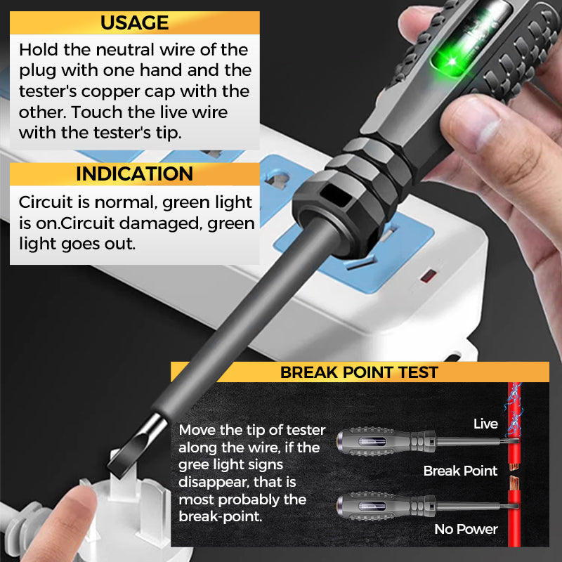 2-in-1  High Torque Strong Magnetic Screwdriver Electricity Detector-5