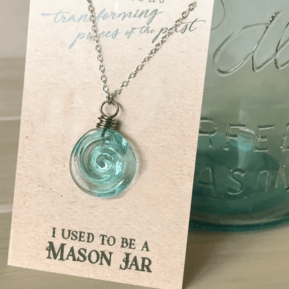 🔥Early Christmas Sale 50% OFF🎁Recycled Glass Spiral Earrings: Upcycled Mason Jar Dangles