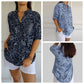 🥳2026 HOT SALE🥳💞50K+ SOLD!👵🌸 50% OFF! V-Neck Button-Down Printed Blouse🕊️✨