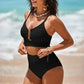 🏆Last Day Special Price ￡13.99!!🌞2 Piece Bikini Set U-Wire Cutout Swimsuit🌊👙