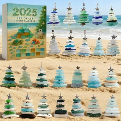 🌊⏰Christmas Limited Sale 70% OFF!! 🎁Sea Glass Christmas Tree Advent Calendar