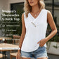 ✨Last Day Special Price £10.99!!💥2026 Women’s Button Down V Neck Loose Fit Tank Top