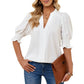 ✨Last Day Special Price £13.99!!💥Women's Elegant V-Neck Puff Sleeve Blouse