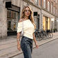 ✨Last Day Special Price £13.99!!💥Women's Asymmetrical Off-Shoulder Batwing Sleeve Top👚