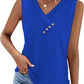 ✨Last Day Special Price £10.99!!💥2026 Women’s Button Down V Neck Loose Fit Tank Top