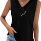 ✨Last Day Special Price £10.99!!💥2026 Women’s Button Down V Neck Loose Fit Tank Top