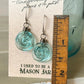 🔥Early Christmas Sale 50% OFF🎁Recycled Glass Spiral Earrings: Upcycled Mason Jar Dangles