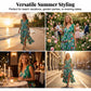 💜Spring Hot Sale 50% OFF!!🌿🌸Women's Floral V-Neck Tiered Ruffle Dress