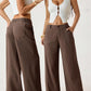 🥳2026 HOT SALE 50% OFF! 🥳💞50K+ SOLD!🌸Women's Cotton Linen Palazzo Pants Summer Flowy Wide Straight Leg Beach Trousers With Pocket Casual Solid Color Soft Elastic High Waist Lounge Pants