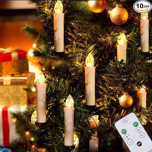 💖LAST DAY SALE 49% OFF🕯✨️Wireless Flameless Candles with Remote Control Timer and Clips