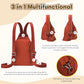 Multi-Pocket Convertible Backpack & Crossbody Bag