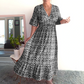 🏖️Summer Cool Deal: ONLY ￡14.99!💃Bohemian casual print V-neck waist wrap long dress💐✨