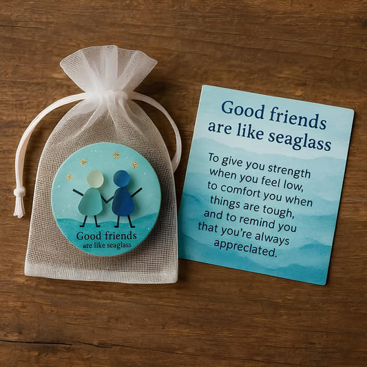 ⏳LAST DAY SALE 70% OFF!⏰🌊"Good Friends Are Like Seaglass" Keepsake Gift