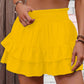 ⏳Time-Limited Special 60% Off⏰Solid Color Stretch Waist Layered Short Skirt