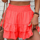 ⏳Time-Limited Special 60% Off⏰Solid Color Stretch Waist Layered Short Skirt
