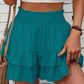 ⏳Time-Limited Special 60% Off⏰Solid Color Stretch Waist Layered Short Skirt