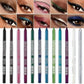 💧14-Pack Waterproof Colored Gel Eyeliner Pencil – Metallic & Shimmer Finishes, Smudge-Proof（Pencil sharpener color is random）