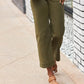 👖LAST DAY SALE 50% OFF🔥Stretch Twill Cropped Wide Leg Pants