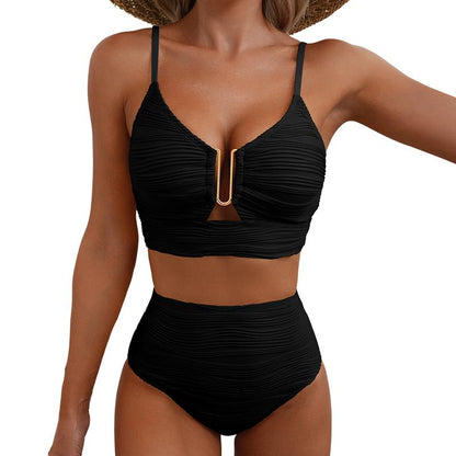 🏆Last Day Special Price ￡13.99!!🌞2 Piece Bikini Set U-Wire Cutout Swimsuit🌊👙