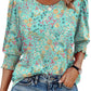 ⏰Limited Time Sale 50% Off🏖️Women Dressy Casual 3/4 Length Sleeve Blouses with Smocked Cuffs
