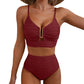 🏆Last Day Special Price ￡13.99!!🌞2 Piece Bikini Set U-Wire Cutout Swimsuit🌊👙