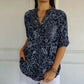 🥳2026 HOT SALE🥳💞50K+ SOLD!👵🌸 50% OFF! V-Neck Button-Down Printed Blouse🕊️✨