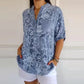 🥳2026 HOT SALE🥳💞50K+ SOLD!👵🌸 50% OFF! V-Neck Button-Down Printed Blouse🕊️✨