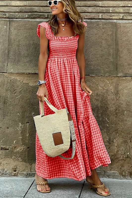 🎉LAST DAY SAEL 60% OFF!!✨💃Women's Vintage Plaid Clashing Dresses