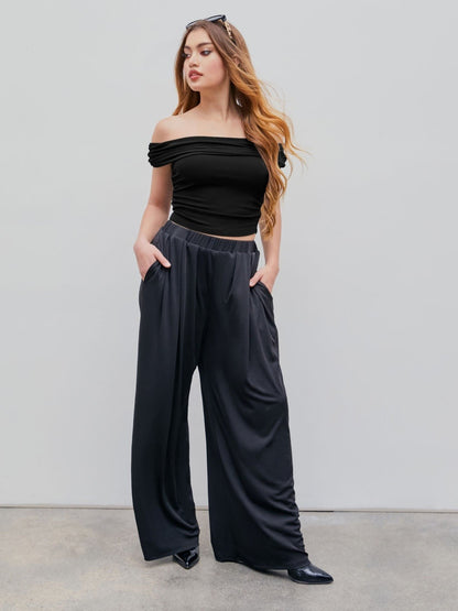 🎉Hot Promotion 49% OFF🛍️High Elastic Casual Stretchy Wide Leg Pants