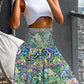 ⏳Limited-time 50% OFF⏰Casual Floral Print Shirred Wide Leg Skirt Pants
