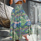 ⏳Limited-time 50% OFF⏰Casual Floral Print Shirred Wide Leg Skirt Pants