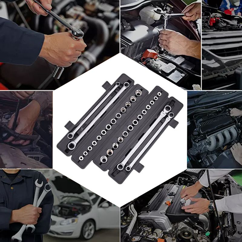 15pcs Adjustable Ratchet Wrench Kit-6