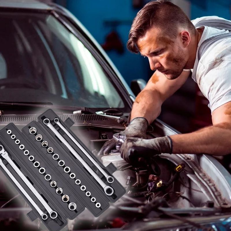 15pcs Adjustable Ratchet Wrench Kit-4
