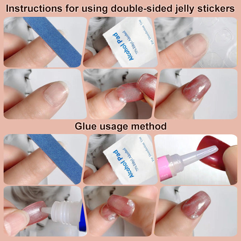 14 Sheets Square Press on Toenails-9