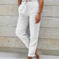 ⏰FLASH DEAL ￡12.99🌺Linen Elastic Waist Casual Pants✨Lounge to Street