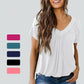 ⏰LIMITED HOT SALE JUST ￡10.99!!💥Women's Casual Pleated V-Neck Short-Sleeve Top