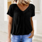 ⏰LIMITED HOT SALE JUST ￡10.99!!💥Women's Casual Pleated V-Neck Short-Sleeve Top